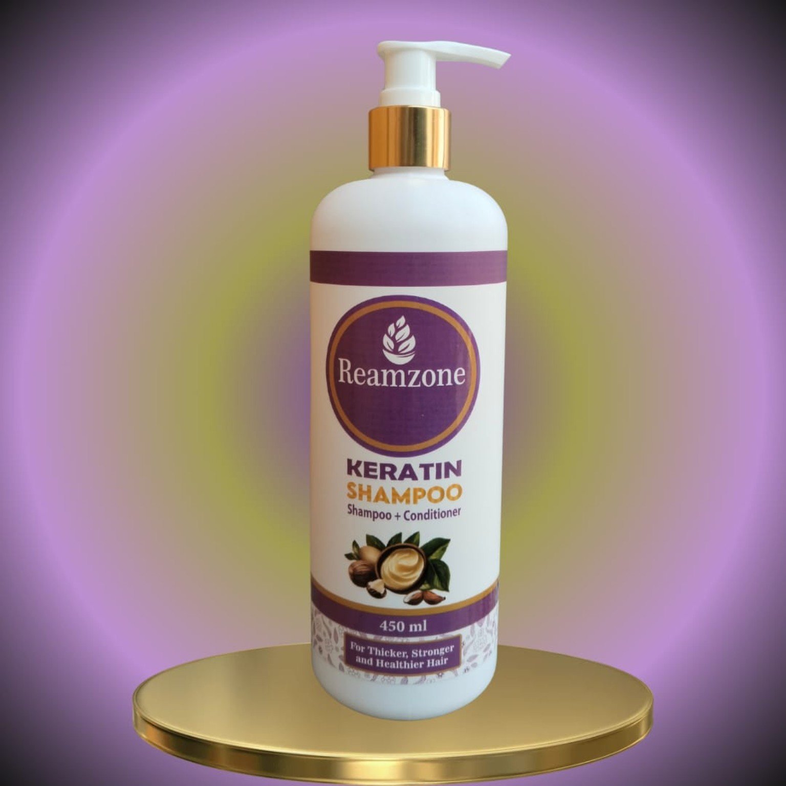 Reamzone Keratin Shampoo + Conditioner 450ml Reamzone Keratin Hair Shampoo + Conditioner 450ml pump bottle